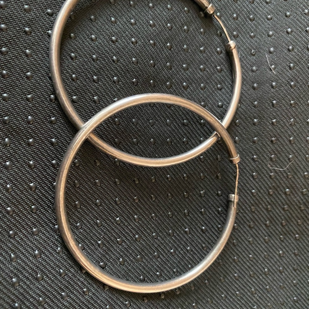 Big Sterling Silver Hoops